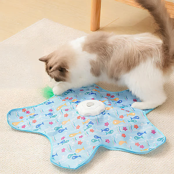 Electronic Flashing Feather Toy for Cats