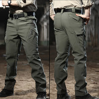 Men Winter Autumn Fleece Waterproof Cargo Pants