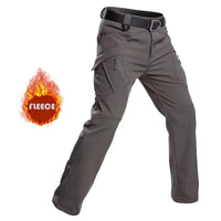 Men Winter Autumn Fleece Waterproof Cargo Pants