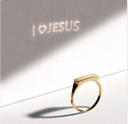 I Love Jesus Projection Ring
