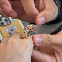 Rotating Disc "I LOVE YOU" Couple Ring