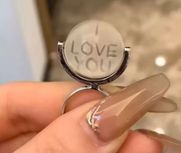 Rotating Disc "I LOVE YOU" Couple Ring