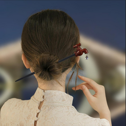 Faucet Design Wooden Hair Stick
