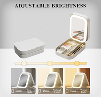 Lighted Makeup Bag with Mirror