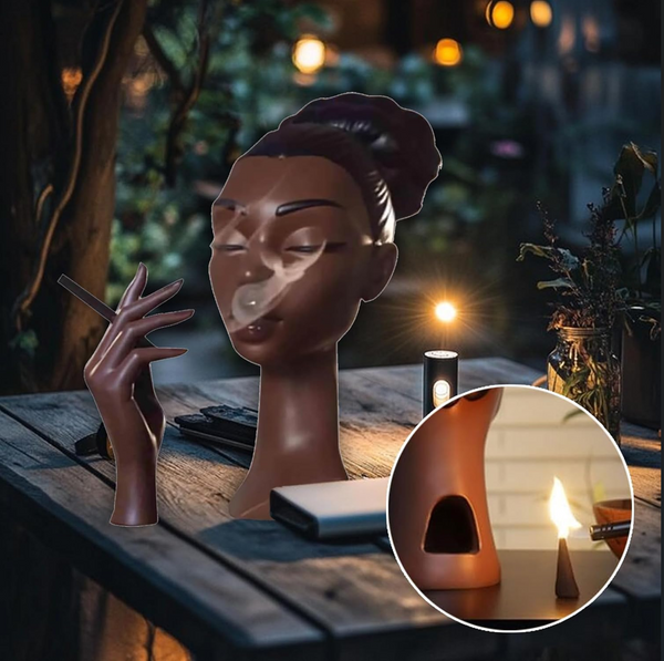 Woman Head Incense Burner