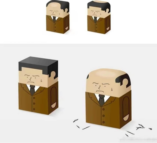Funny Bald Head Eraser