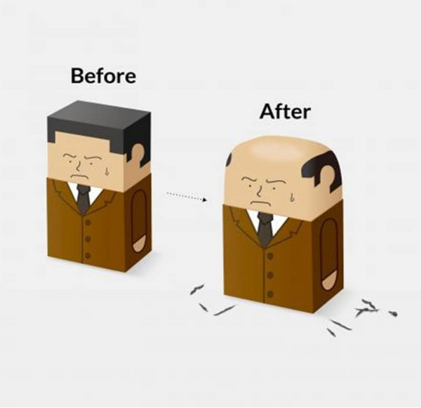 Funny Bald Head Eraser