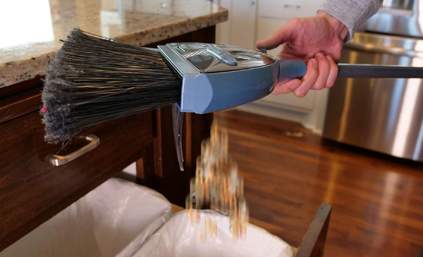 Electric Broom with Built-In Vacuum