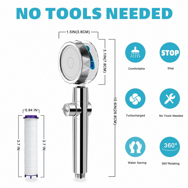 Turbo Propeller Shower Head