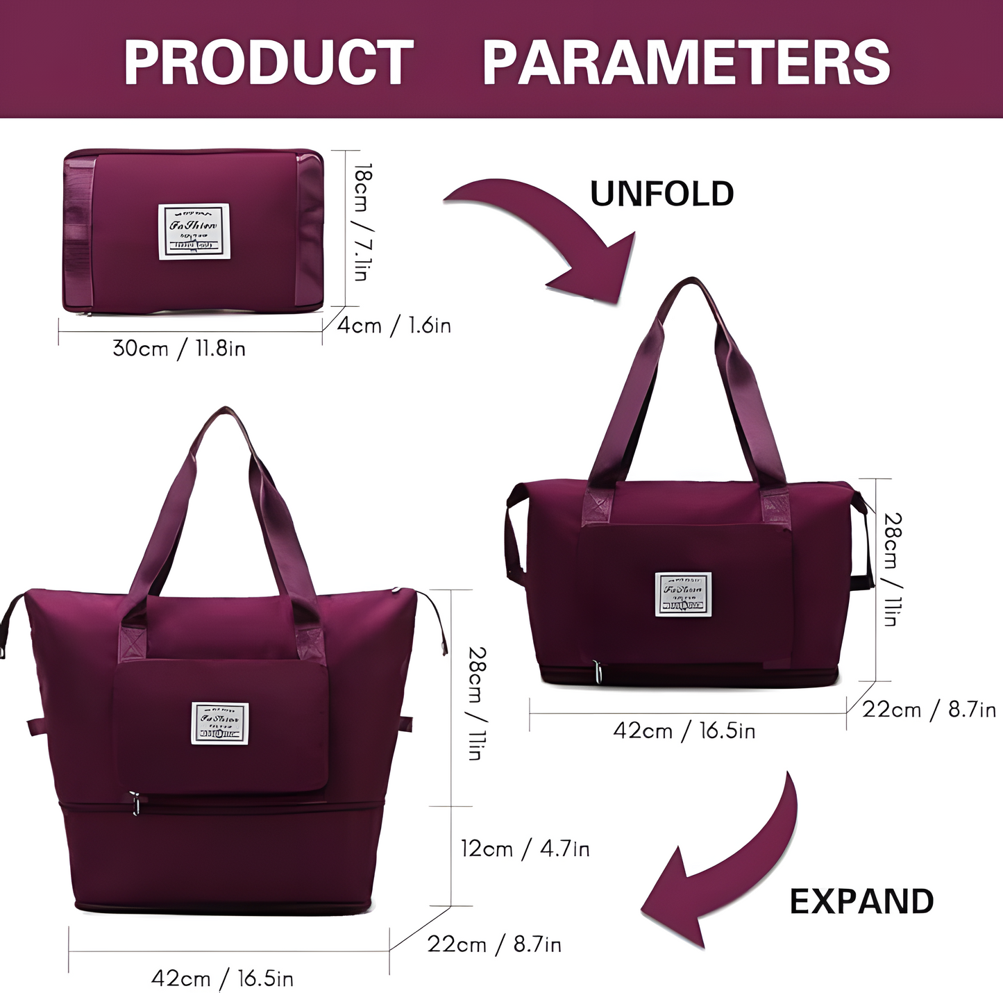 Foldie Expandable Travel Bag