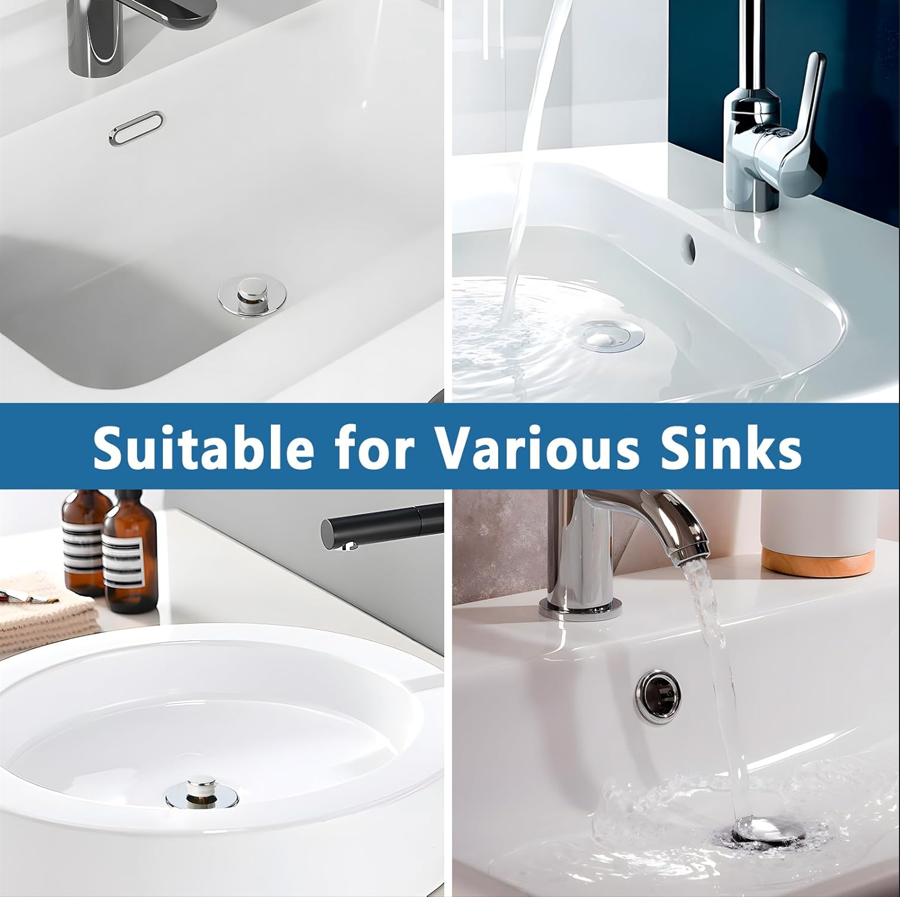 Bathroom Sink Stopper with Filter Basket