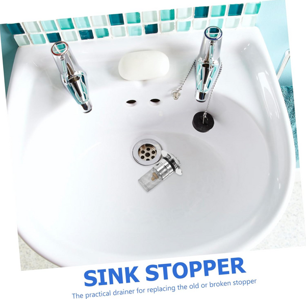 Bathroom Sink Stopper with Filter Basket