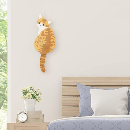 Cat Tail Swing Wall Clock