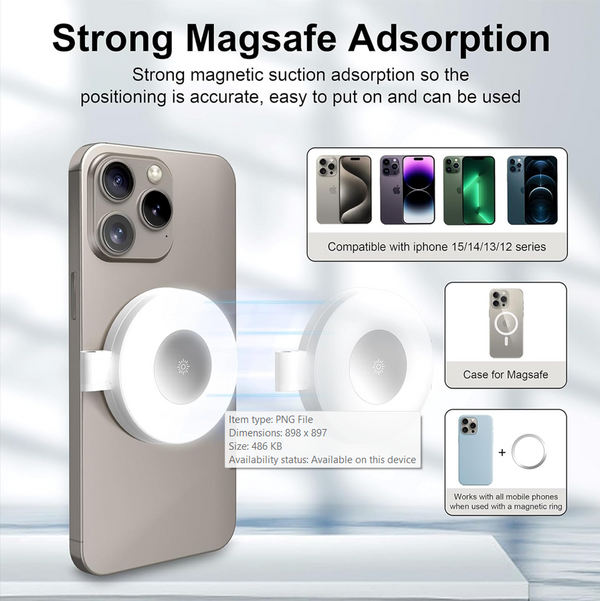 Magnetic Wireless LED Ring Light