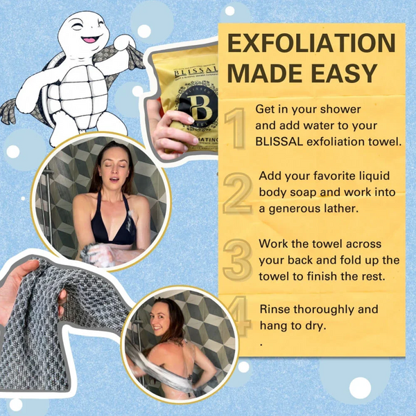 Long Exfoliating Shower Towel