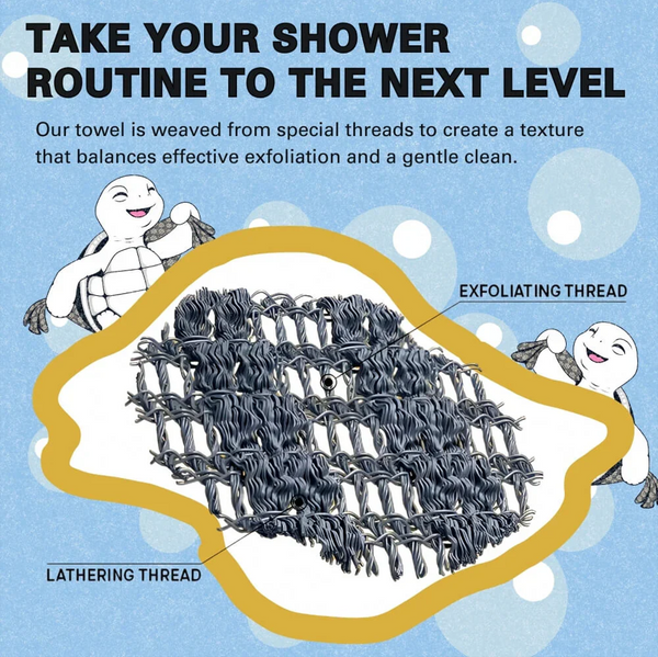 Long Exfoliating Shower Towel
