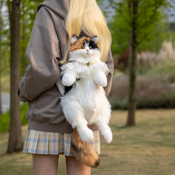 Cat Shaped Plush Backpack