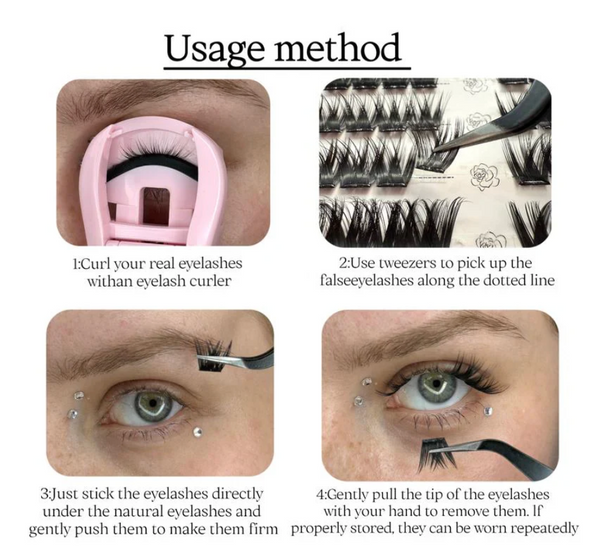 Glue-Free DIY Eyelash Set