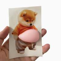 3D Dimensional Squeeze Shiba Inu Stickers