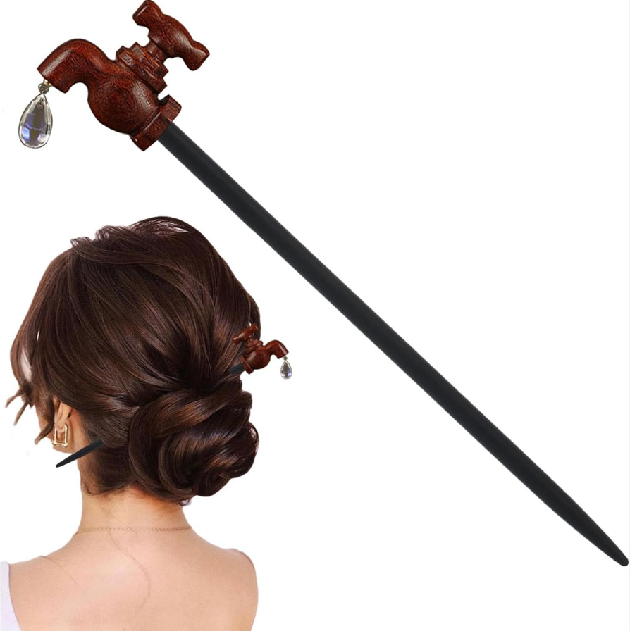Faucet Design Wooden Hair Stick