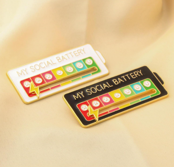 2025 Social Battery Status Brooch