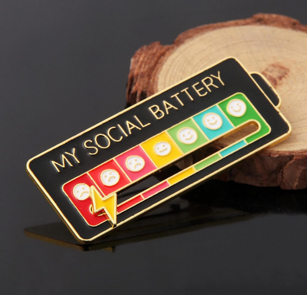 2025 Social Battery Status Brooch