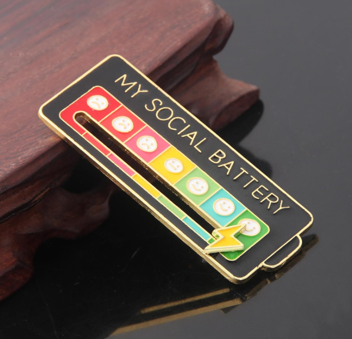 2025 Social Battery Status Brooch