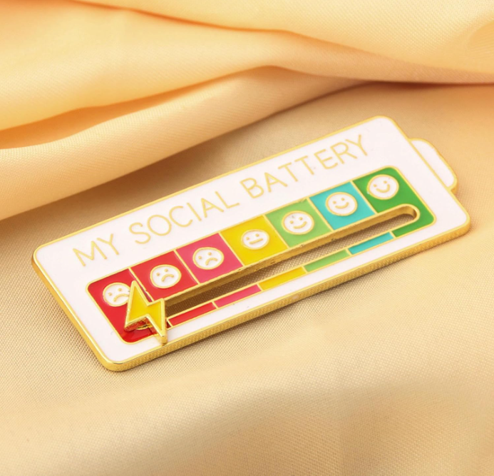 2025 Social Battery Status Brooch