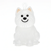 Transparent Dog Hair Keychain Pendant