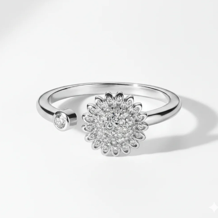 4Pcs Rings And Leather Jewelry Storage Box