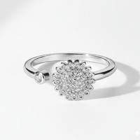 4Pcs Rings And Leather Jewelry Storage Box