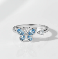 4Pcs Rings And Leather Jewelry Storage Box