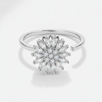 4Pcs Rings And Leather Jewelry Storage Box