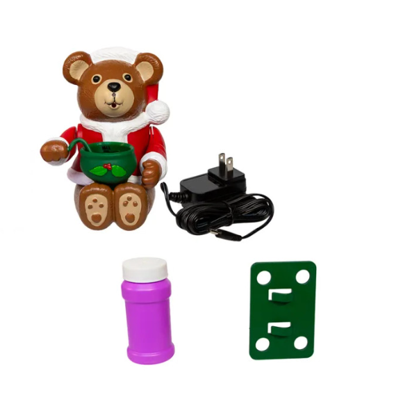 Christmas Bubble Blower Bear