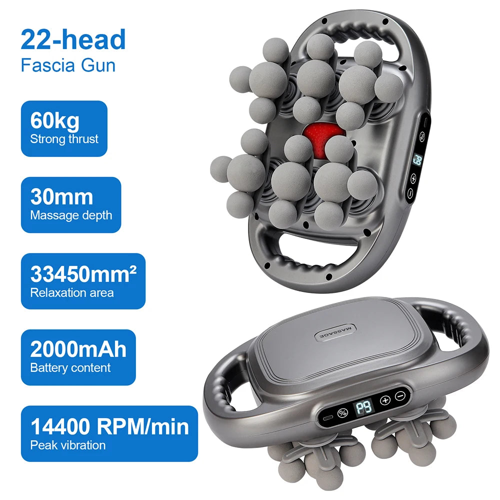 42-Heads Fascia Gun High-Frequency Vibration Body Massager