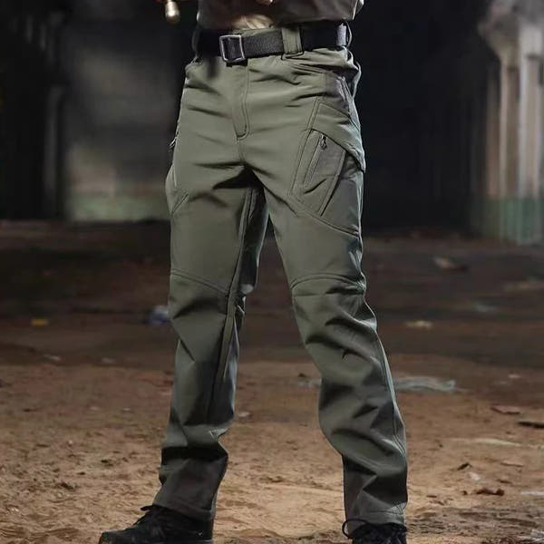 Men Winter Autumn Fleece Waterproof Cargo Pants