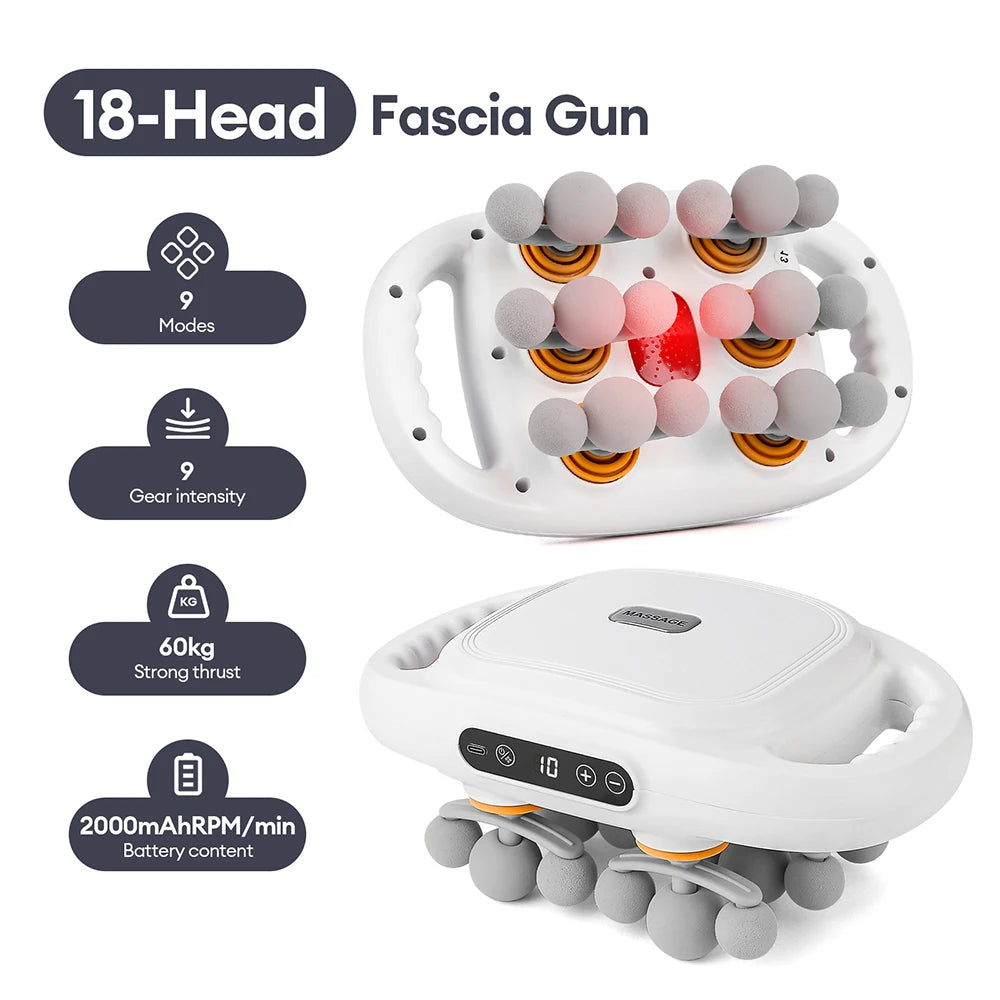 42-Heads Fascia Gun High-Frequency Vibration Body Massager