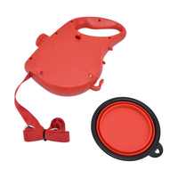 Multifunction Pet Leash with Foldable Bowl