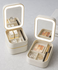 Lighted Makeup Bag with Mirror