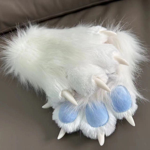 Furry Cat Paw Gloves