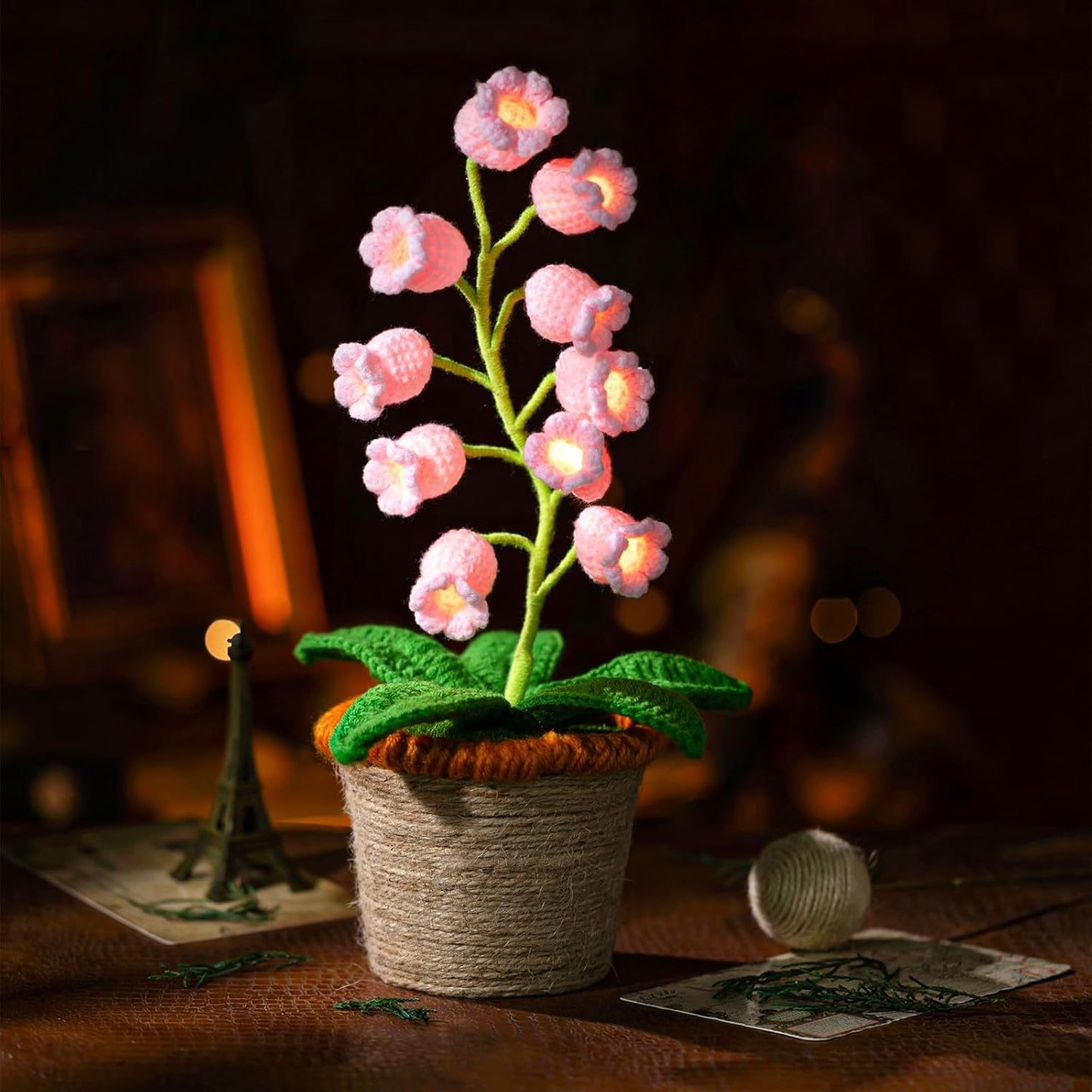 Glowing Crochet Lily Flowers with Night Lights