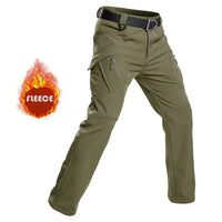 Men Winter Autumn Fleece Waterproof Cargo Pants