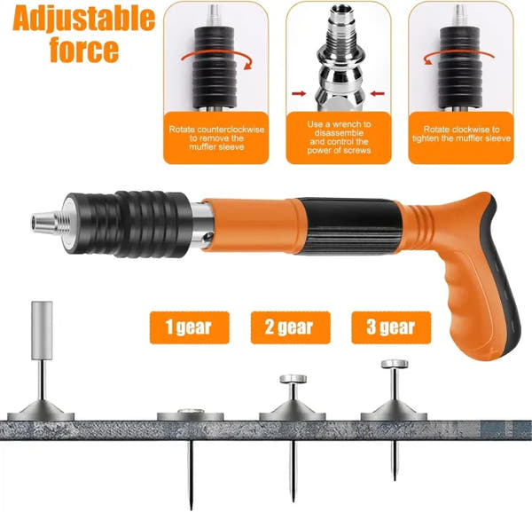 High-Power Concrete & Steel Nail Gun
